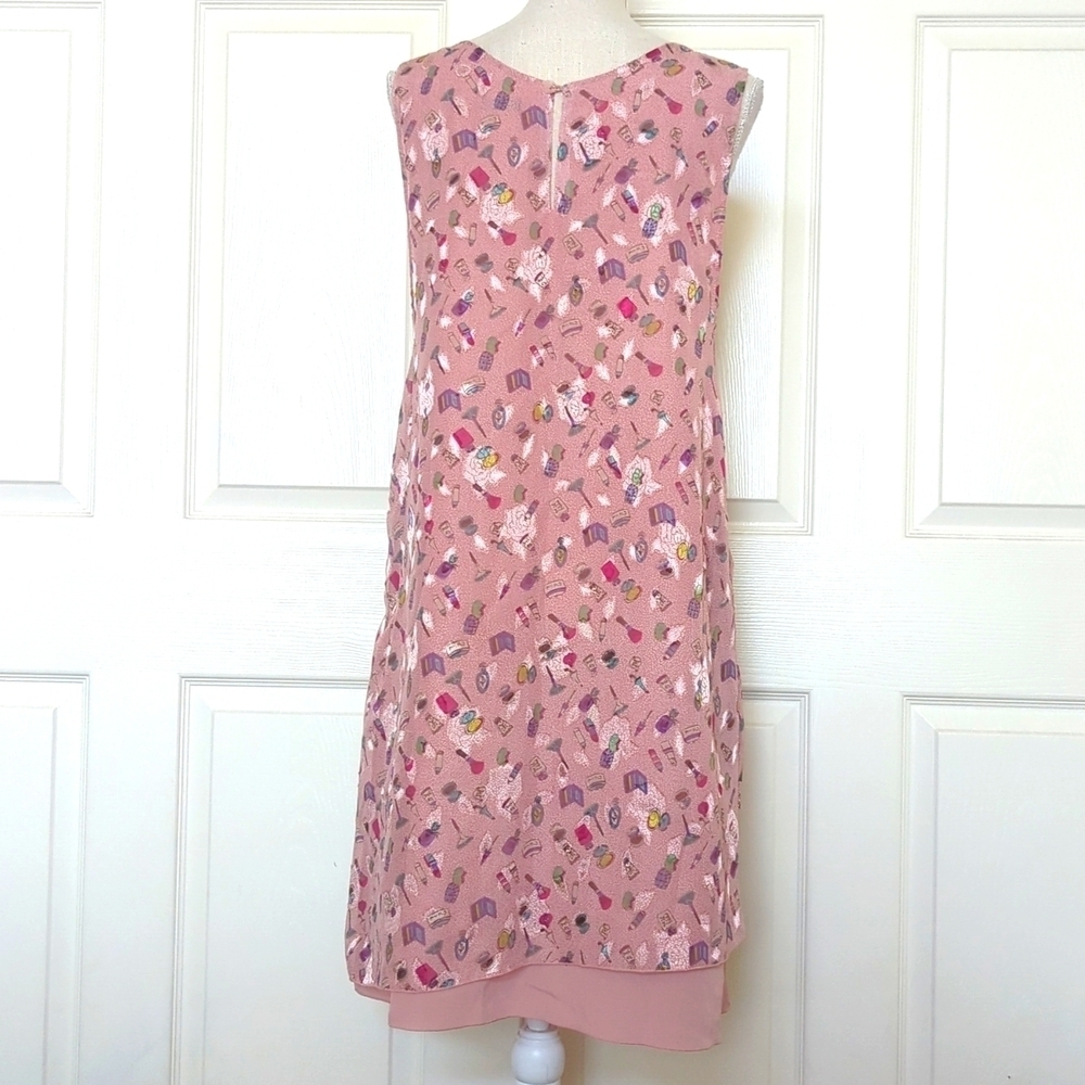 Japanese Beauty Supply Pink Sleeveless Novelty Print Dress - Picture 4 of 7